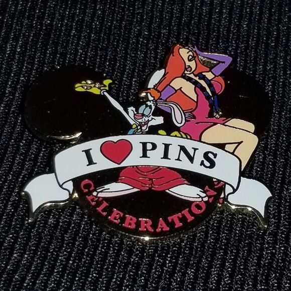 Disney Jessica Rabbit Pin LE 1000 I Heart Pins Love Trading Celebration Roger - Picture 1 of 10